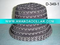 ladies' hat-bucket hat-summer hat-large brim hat