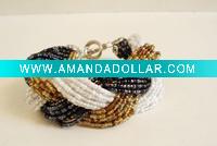 rice beads cuff