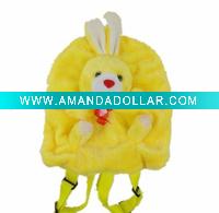 Wholesale Stuffed and plush rabbit toy school children bag