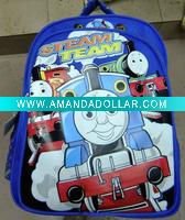 Wholesale cartoon stylish nylon puple's school bag