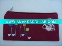 Zippered pen bag