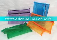Wholesale mesh pencil bag with zipper,mesh document bag,pencil case