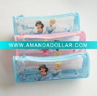 Wholesale cylinder pvc pen bag with zipper