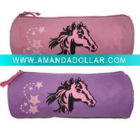 100% polyester pink pencil bags for students