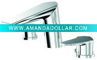 Wholesale Bathroom Sink Widespread Lavatory Basin Faucet chrome