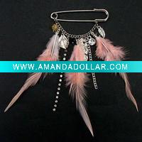 Wholesale Exquisite Ladies Feather Jewelry Brooch PBH751