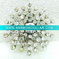 Wholesale Rhinestone Christmas snowflake brooch pin
