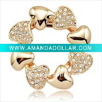 Wholesale Fashion scarf jewelry Heart scarf ring-S00026