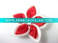 red artificial brooch flower