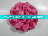 Wholesale pink decorative artificial brooch silk flower