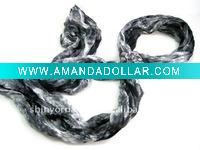 Wholesale new hot selling fashion spring silk flower scarf necklace
