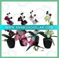 Wholesale artificial butterfly orchid flower pot