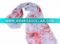 Wholesale georgette silk flower printed fashion lady scarf 2011-2012