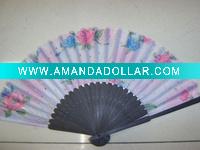 Mix Flower printing Silk ladies hand fan