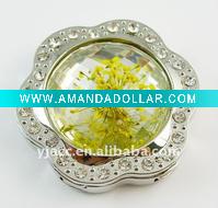 Wholesale fashion flower rhinesntone bag hooks for promotional