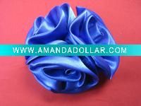 elegant seablue artificial brooch silk flower