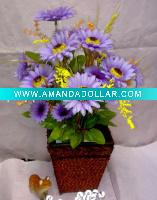 plastic blue chrysanthemum