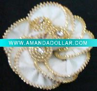 zipper silk flower