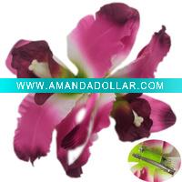 Wholesale hot pink orchid flower hair accessory