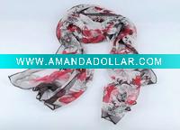 Wholesale 100% silk flower printed fashion lady scarf 2011-2012