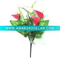 silk flowers made by fabric brooch
