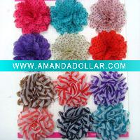 Wholesale 3'' Stripe chiffon silk flowers YL01750
