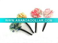 Wholesale colored silk flower hair clip