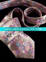 Silk Flower Necktie