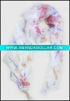 Wholesale flower double layer scarf silk scarf NUS01KF059
