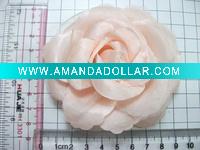 pale red artificial brooch silk flower