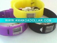 Wholesale silicone fashion digital promotion watch