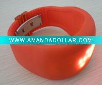 Wholesale silicone Flashing LED digital bracelet watches