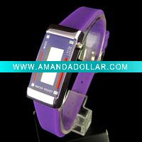 Purple LED Digital Wrist Watch for Ladies Mens (NBW0LE6244-PU2)