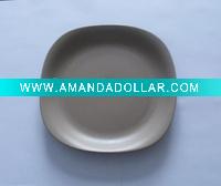 Square grey dinner plate
