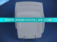 Wholesale White magnesium ceramic dinner plate