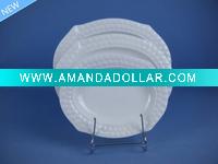 White magnesium porcelain plate
