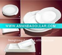 Wholesale white porcelain hotel plates