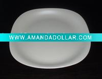 Wholesale Stoneware square white plate
