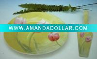 Wholesale dinner porcelain cake plates with scoop set