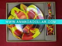 Wholesale dinner porcelain cake plates with scoop set