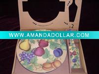 Wholesale dinner porcelain cake plates with scoop set