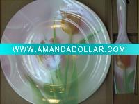 dinner porcelain cake plate with scoop set