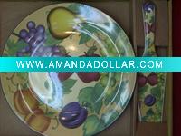 dinner porcelain cake plate with scoop set