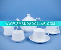 Wholesale White magnesium porcelain tea set