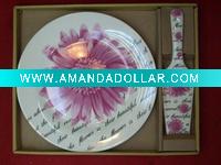dinner ceramic cake plate with scoop set