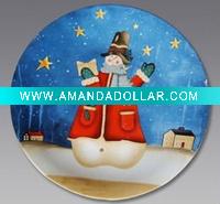 Wholesale Christmas dinner ceramic bread cake plate