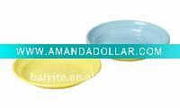 Wholesale round dinner plate serving dishes homewear set plastic plate