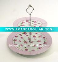 2 tier melamine fruit cake plate
