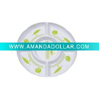Wholesale 12" melamine chip dip plate/melamine dinnerware