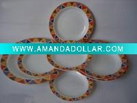 Wholesale 6pcs melamine dinner plate with design